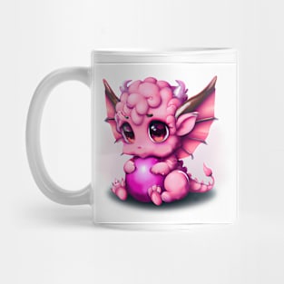 Cute Pink Baby Dragon Mug